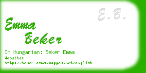 emma beker business card